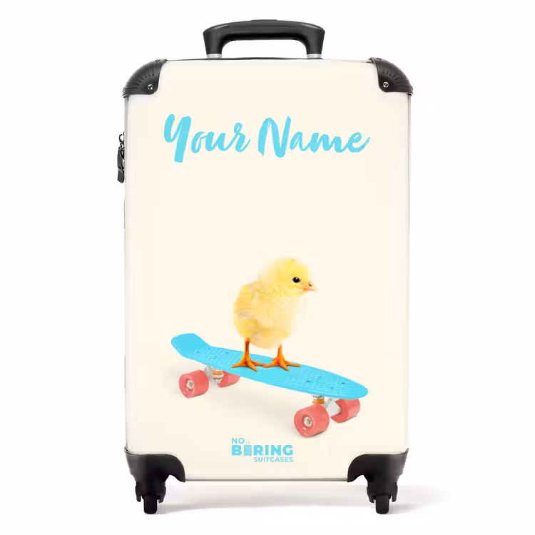 Suitcase with name - Carrying chick — 1