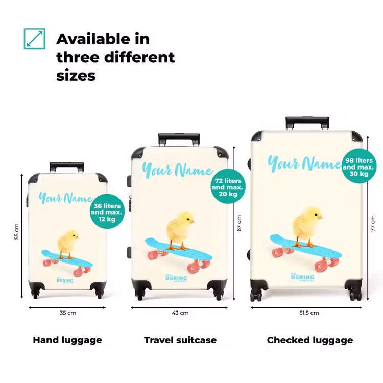 Suitcase with name - Carrying chick — 3