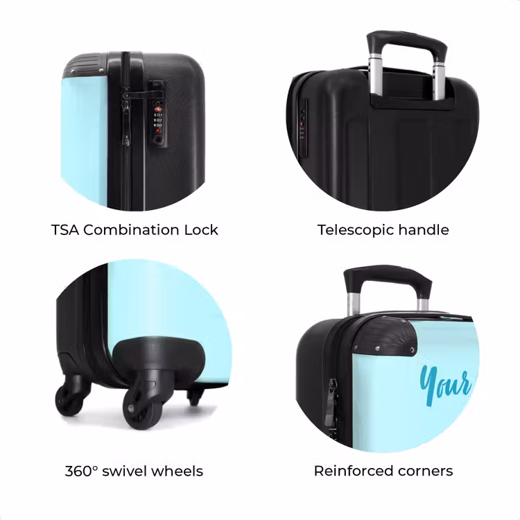 Suitcase with name - Flashy flamingo — 8