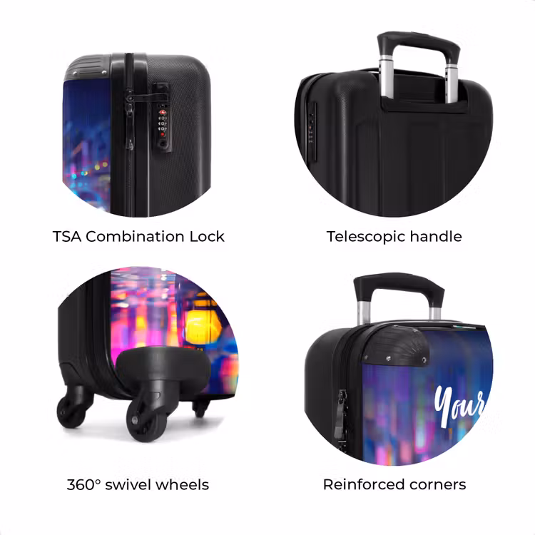 Suitcase with name - Neon nightcar — 8