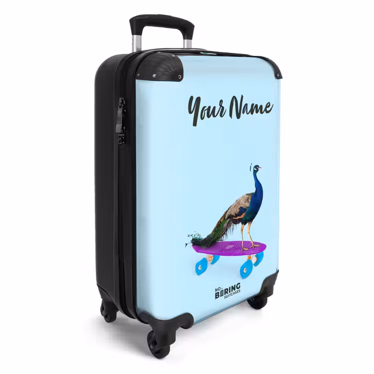 Suitcase with name - Passing peacock — 2