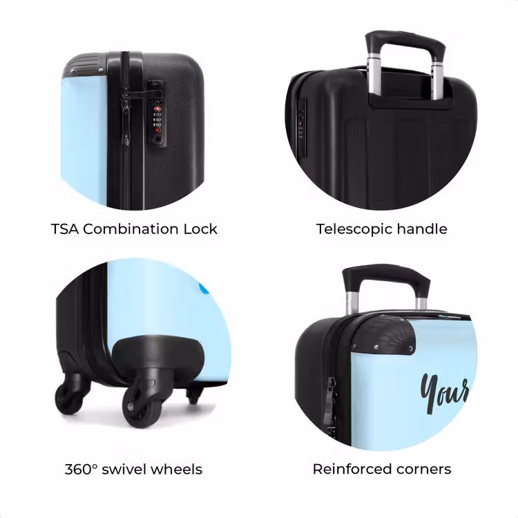 Suitcase with name - Passing peacock — 8