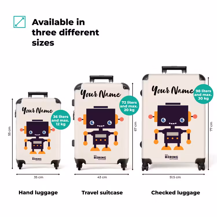 Suitcase with name - Purple pixel — 3