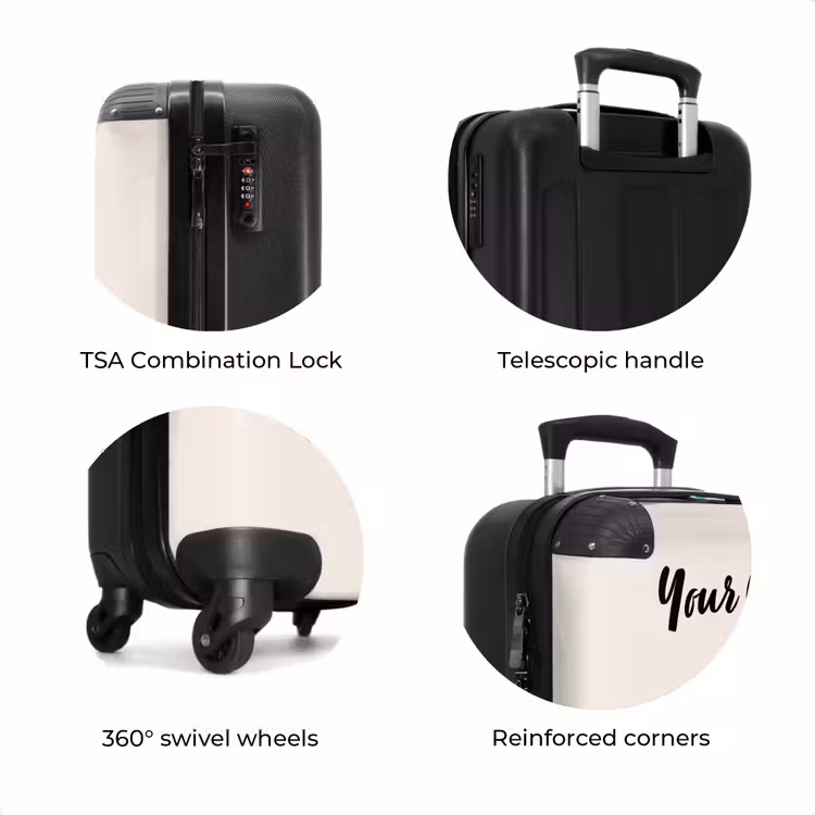 Suitcase with name - Purple pixel — 8