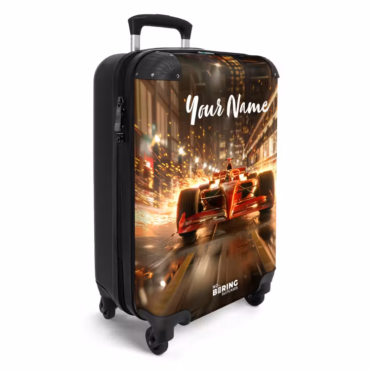 Suitcase with name - Rapid red — 2