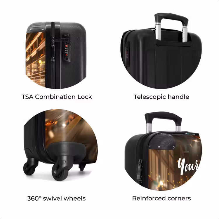 Suitcase with name - Rapid red — 8