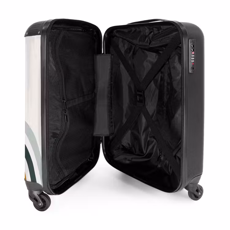 Suitcase with name - Raw rainbow aqua — 5
