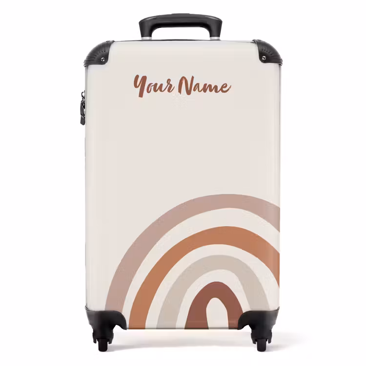 Suitcase with name - Raw rainbow natural — 1