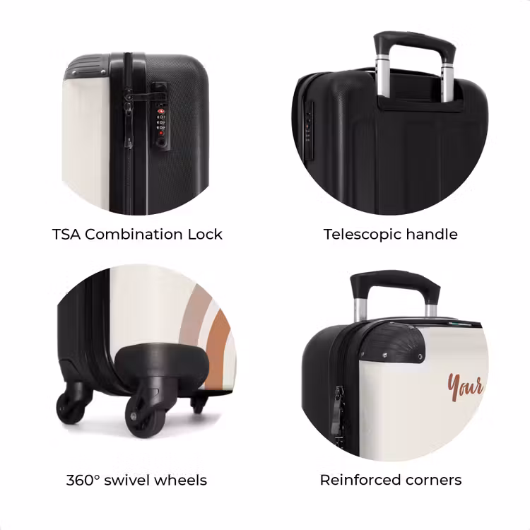 Suitcase with name - Raw rainbow natural — 8