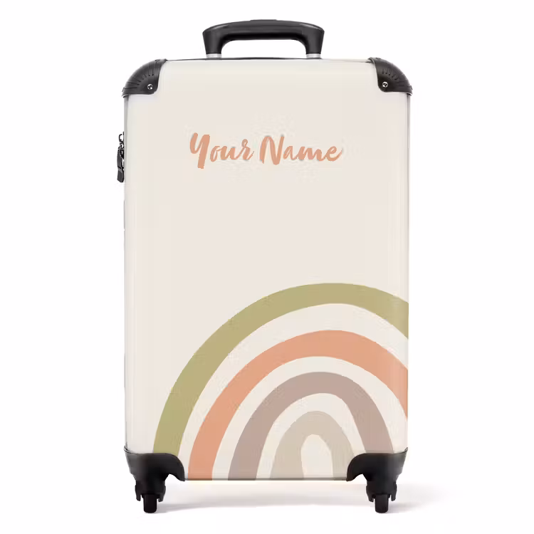 Suitcase with name - Raw rainbow pastel — 1