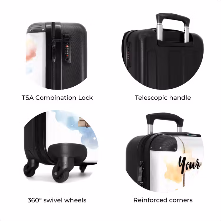 Suitcase with name - Rocking baby unicorn — 8