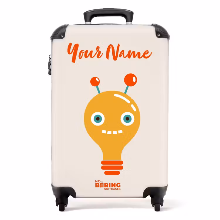 Suitcase with name - Shiny bone — 1