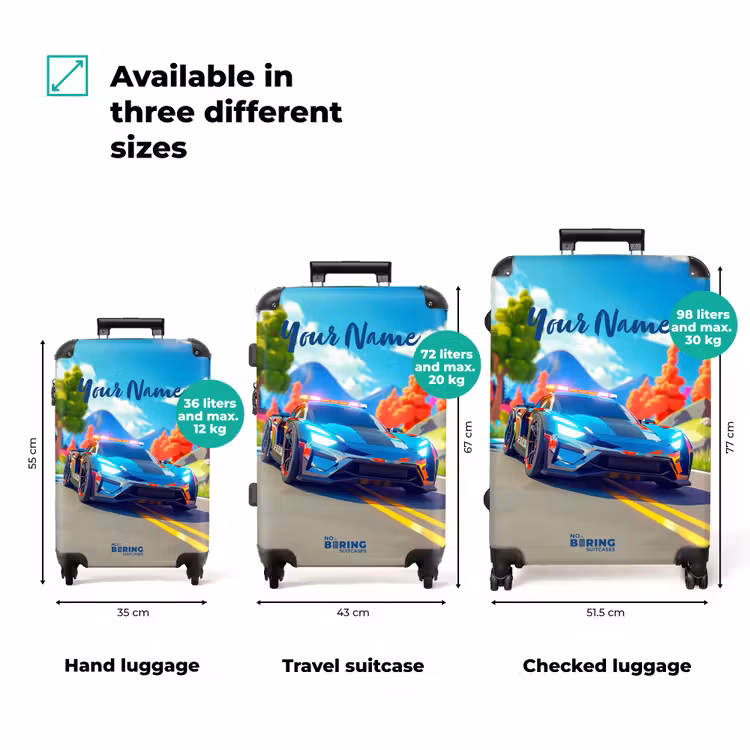 Suitcase with name - Siren speedcar — 3