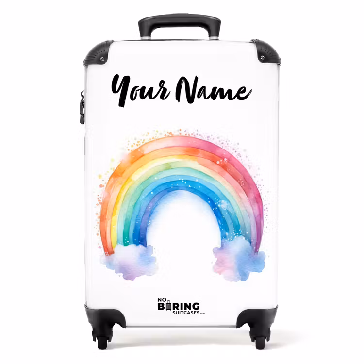 Suitcase with name - Watercolor wonder bow — 1