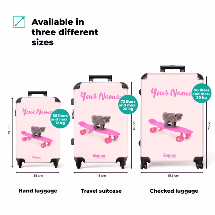 Suitcase with name - Wheely whiskers — 3