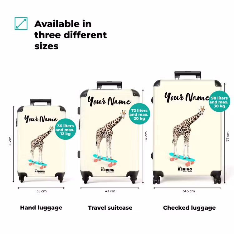 Suitcase with name - Whooping giraffe — 3