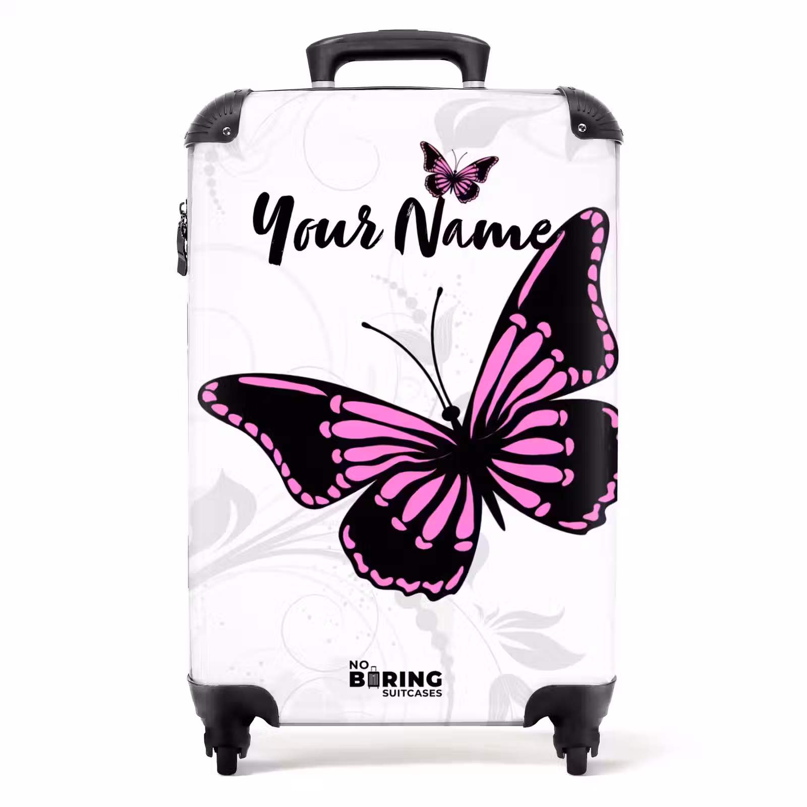 Suitcase with name - Magenta monarch — 1