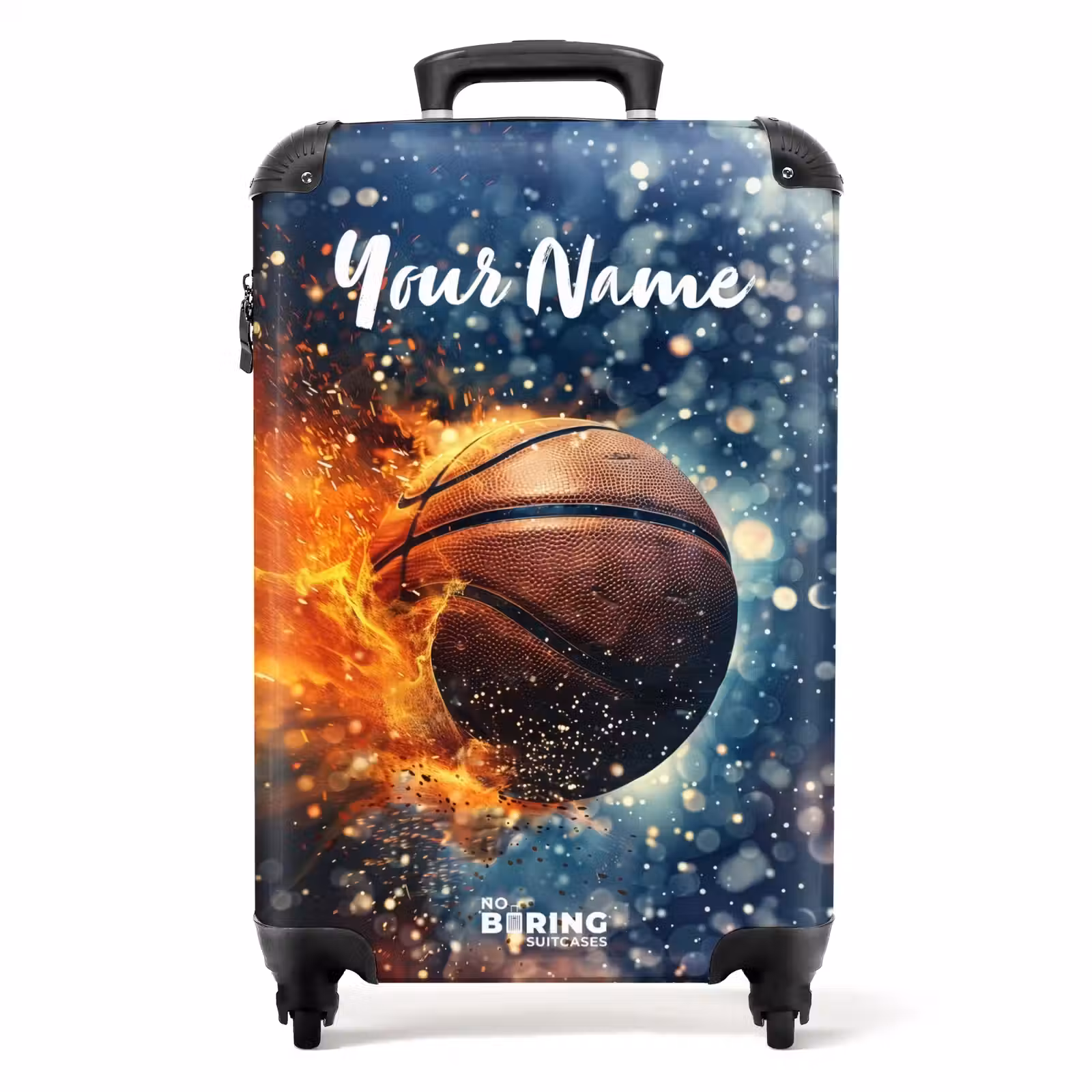 Suitcase with name - Vibrant basketball — 1