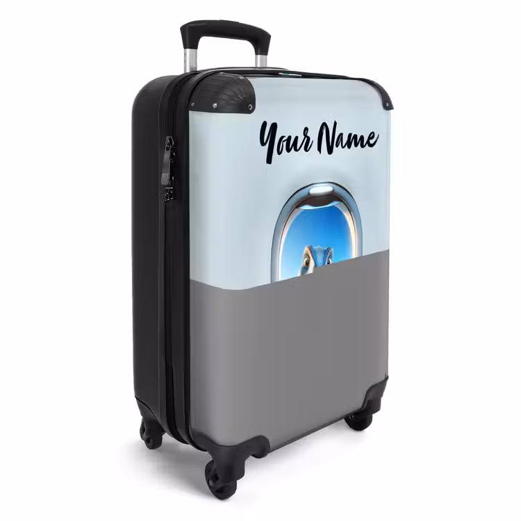 Suitcase with name - Delta dino — 2