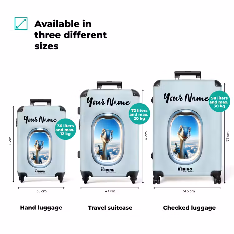 Suitcase with name - Delta dino — 3