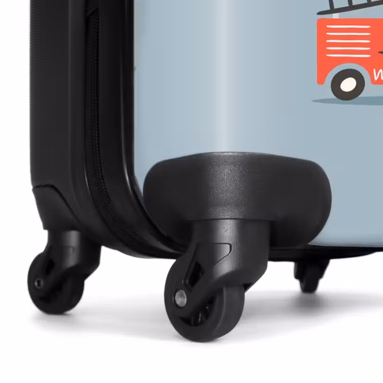 Suitcase with name - Fire engine blue background — 7