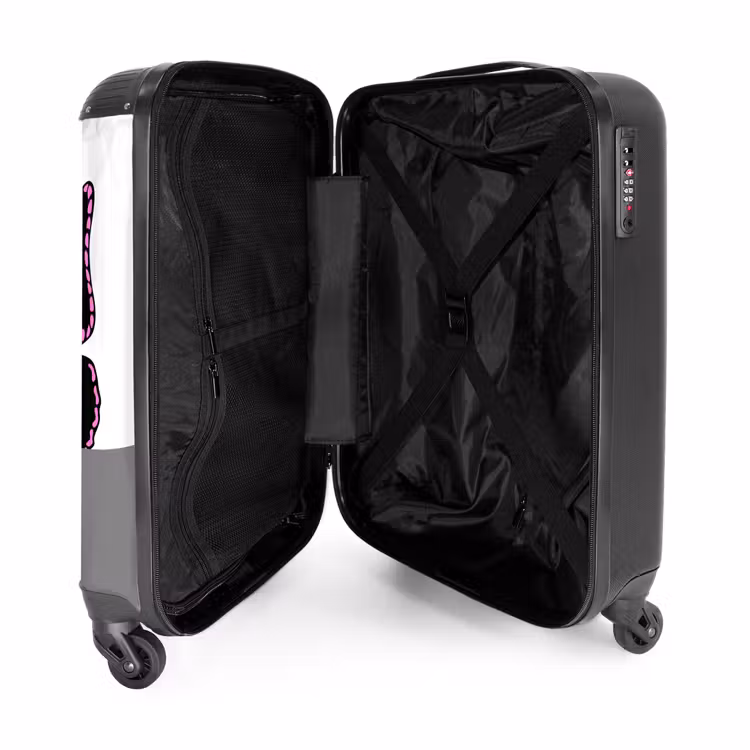 Suitcase with name - Magenta monarch — 5