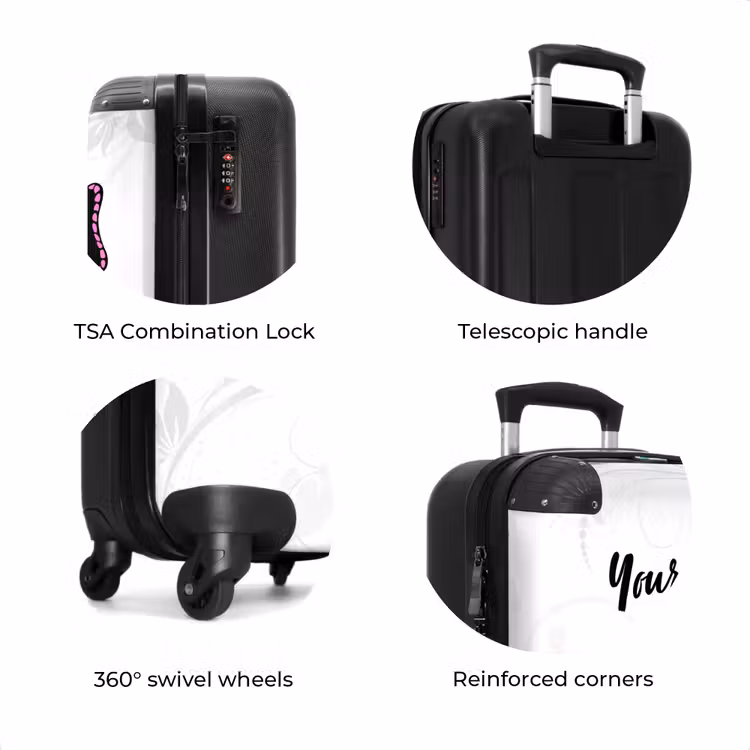 Suitcase with name - Magenta monarch — 8