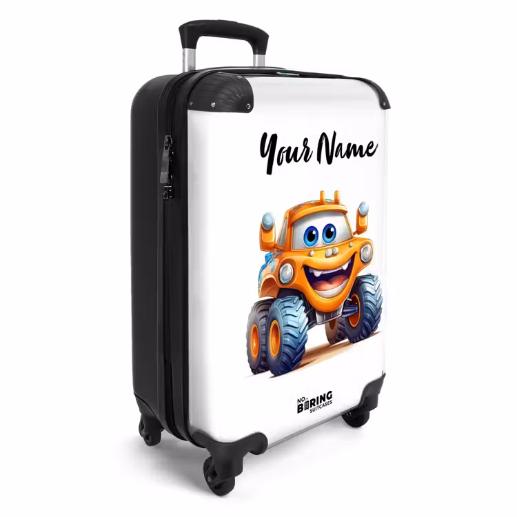 Suitcase with name - Martin monster truck — 2