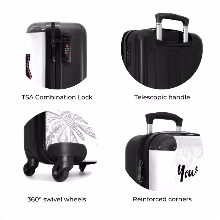 Suitcase with name - Petal papillon — 8