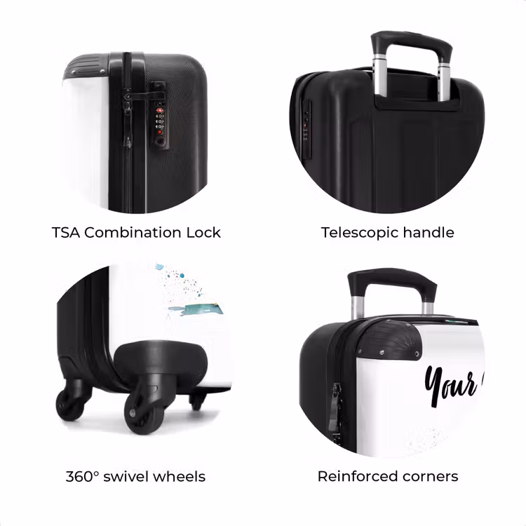 Suitcase with name - Picasso penguin — 8