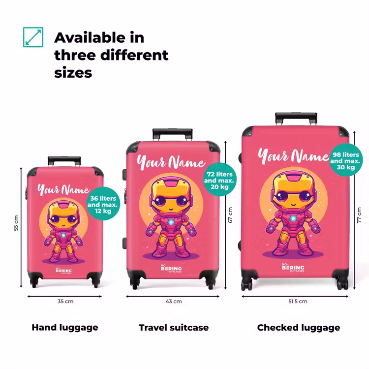 Suitcase with name - Pink ranger — 3