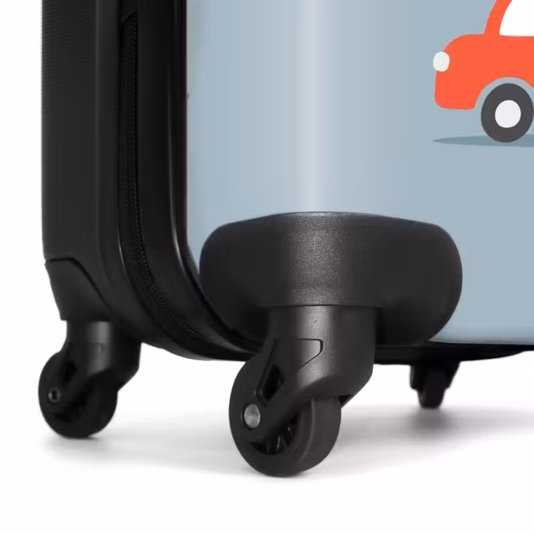 Suitcase with name - Red car blue background — 7