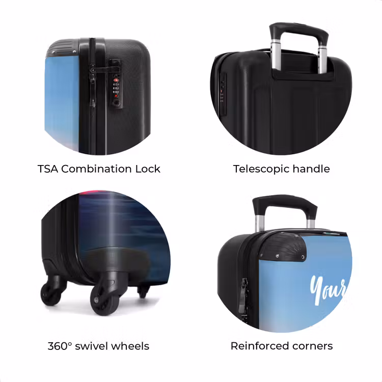 Suitcase with name - Red racer — 8