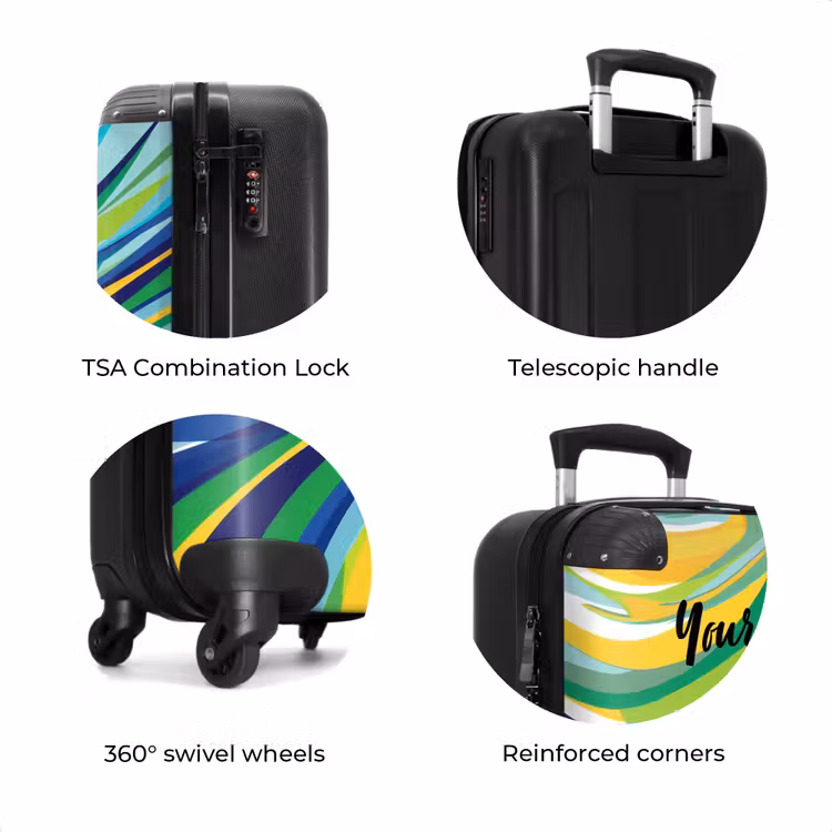 Suitcase with name - Retro racer — 8