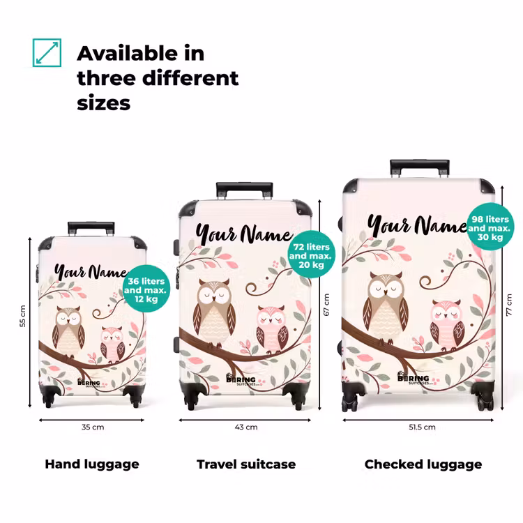 Suitcase with name - Sloppy sleeping owls — 3