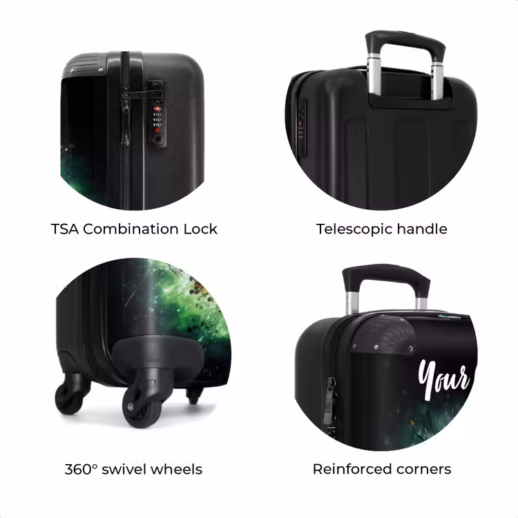 Suitcase with name - Soccer on fire — 8