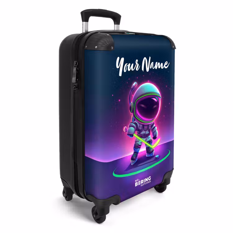 Suitcase with name - Space field hockey — 2
