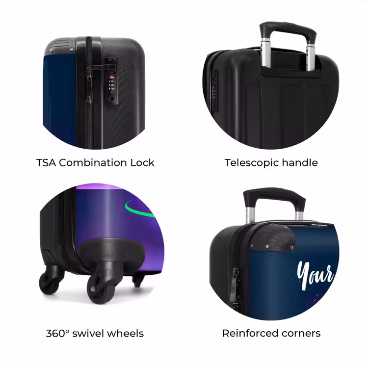 Suitcase with name - Space field hockey — 8