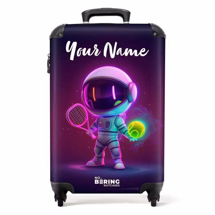 Suitcase with name - Space tennis — 1