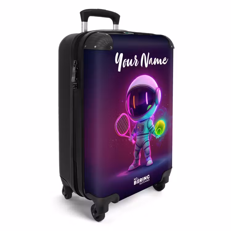 Suitcase with name - Space tennis — 2