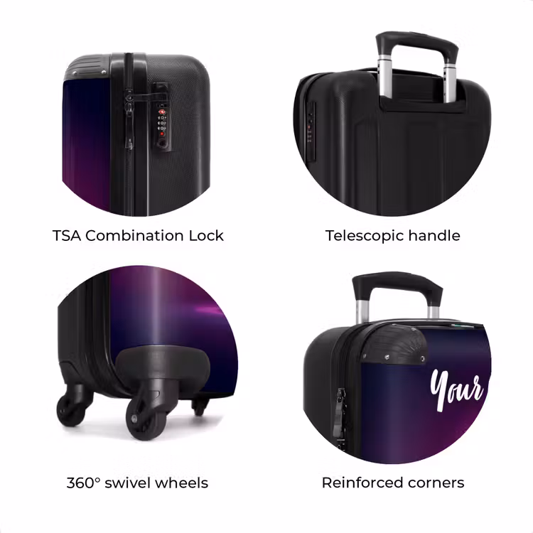 Suitcase with name - Space tennis — 8