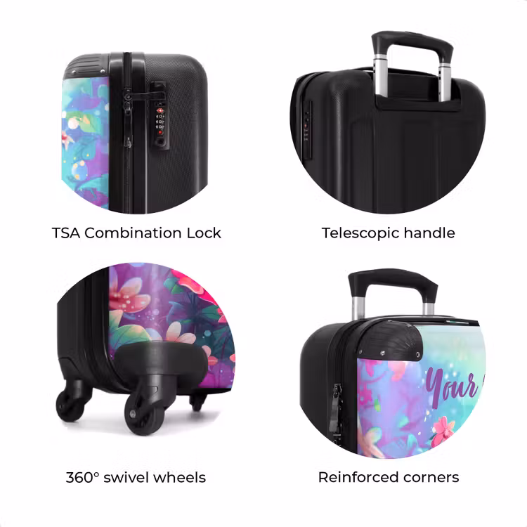 Suitcase with name - Stunning butterfly — 8