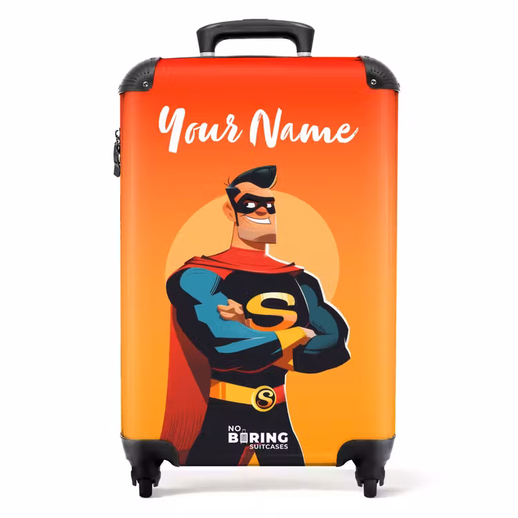 Suitcase with name - Sunny superhero — 1