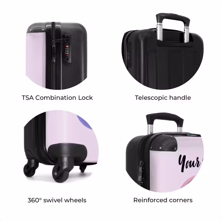 Suitcase with name - Sunset turtle — 8