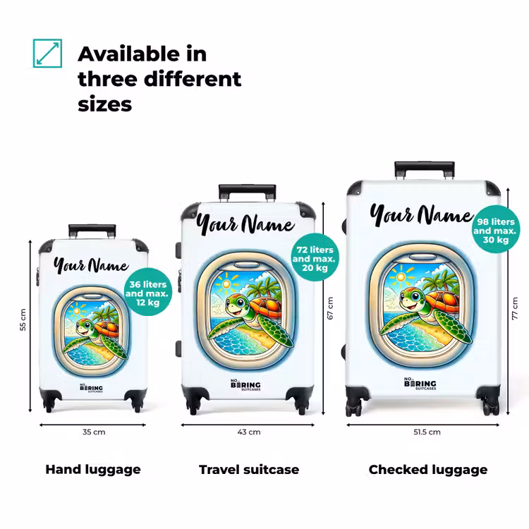 Suitcase with name - Tropic turtle — 3
