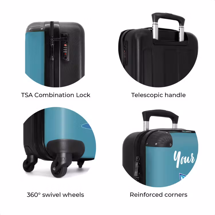 Suitcase with name - Turquoise tornado — 8