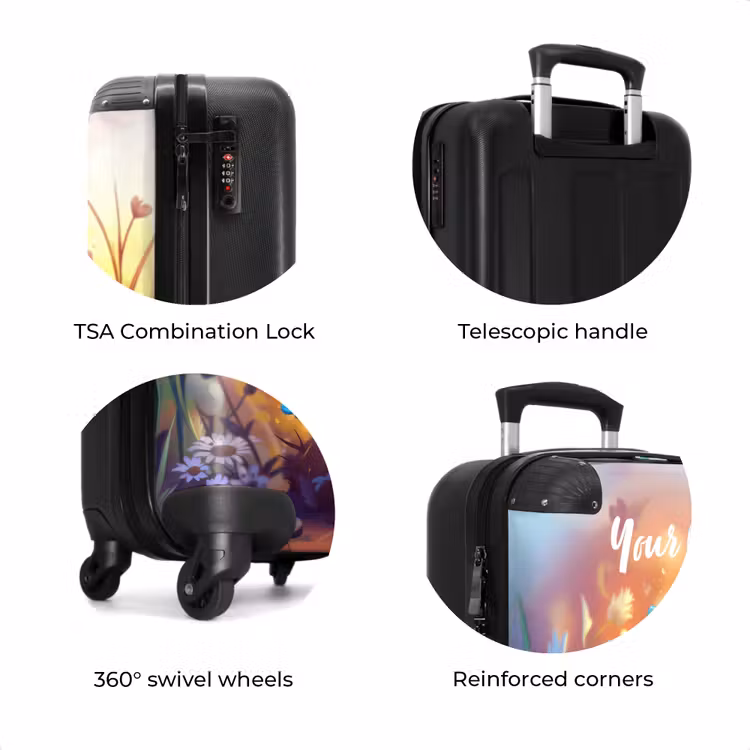 Suitcase with name - Valerio butterfly-like — 8
