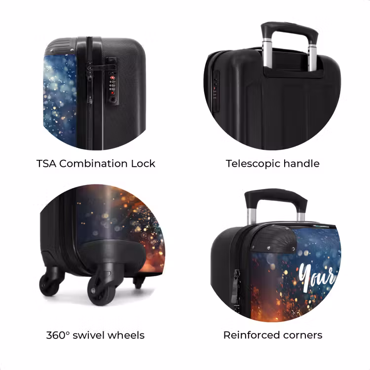 Suitcase with name - Vibrant basketball — 8