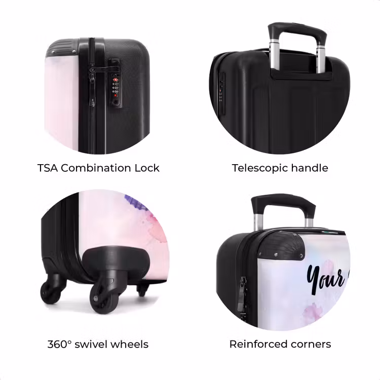 Suitcase with name - Watercolor aurora — 8