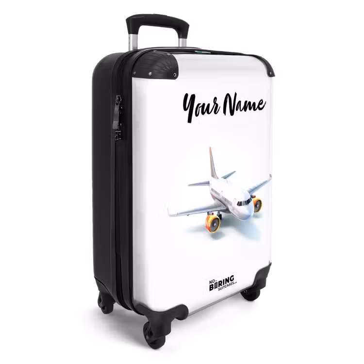 Suitcase with name - White whirlwind — 2